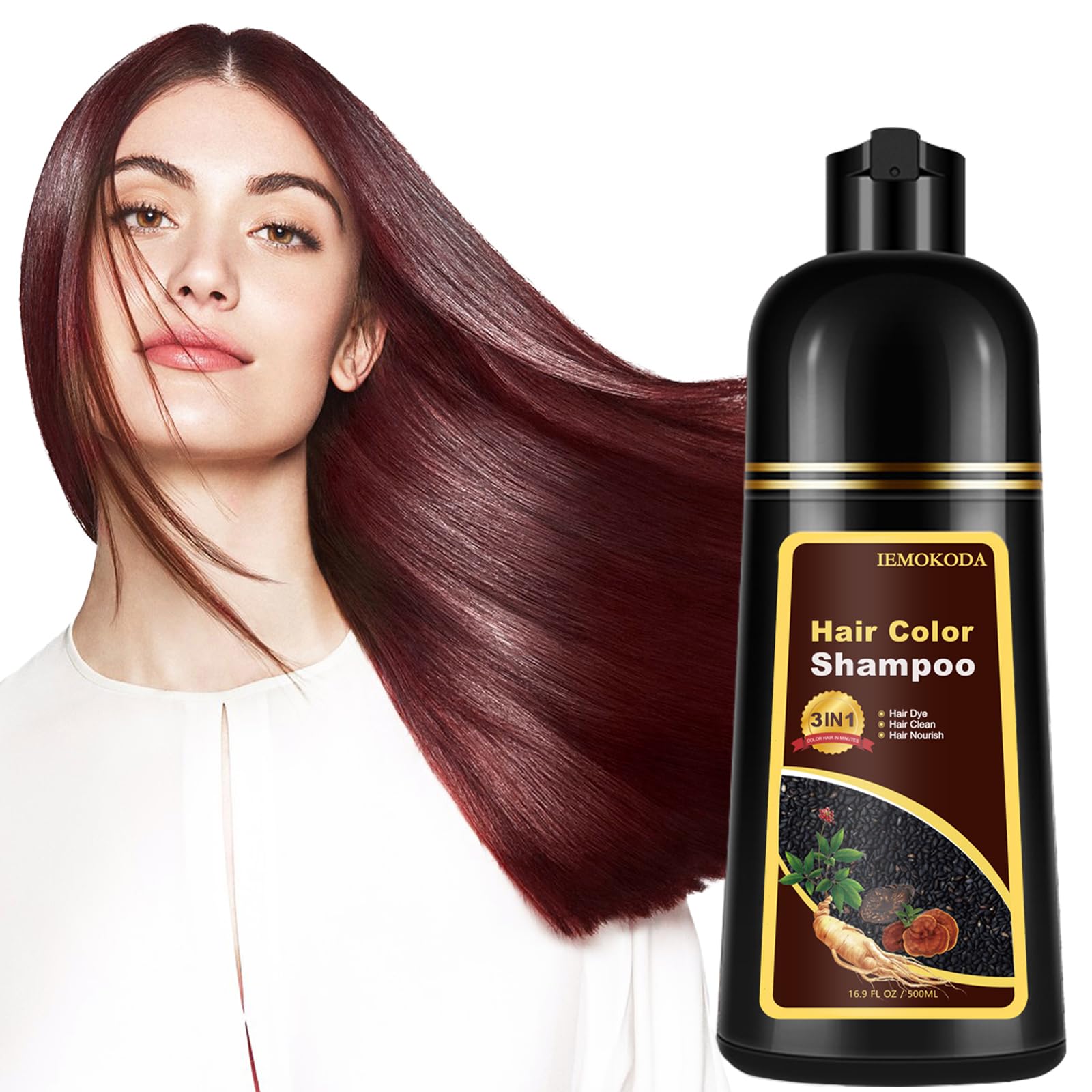 Amazon.com : Cherry Brown Hair Dye Shampoo 3 in 1,Hair Color